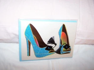 Papyrus Abschluss Grußkarte & Umschlag ~ High Heels mit Quaste - Bild 1 von 2