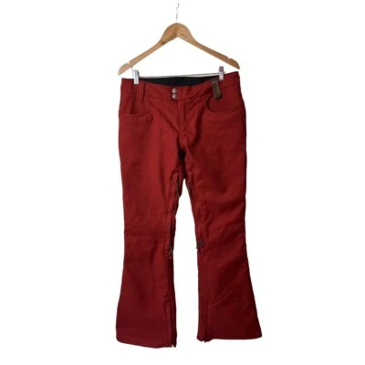 Holden 雪地裤女式锈棕色紧身滑雪板滑雪衬里低腰 L — 第 1/4 张图片