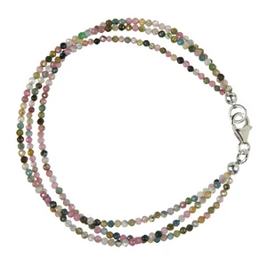 Turmalin bunt 3-reihiges Armband Armkette Z493 - Picture 1 of 2