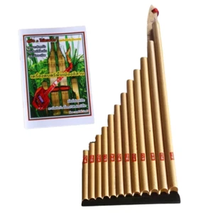 Wote Panel Flute Bamboo Musical Instrument Isan Traditional Handmade Panpipe - Picture 1 of 15