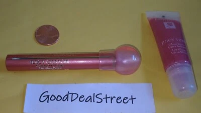 Lancôme JUICY Crayon lip Pencil Framboise + Tubes Gloss Strawberry Glaze RARE    - Image 1 of 3