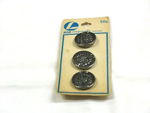 Vintage BGE Originales Metal Buttons New on Original Cardboard Holder  - Picture 1 of 5