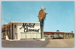 Postal publicitaria de tribunales de calidad AAA vista exterior Motel Carousel Dothan Alabama AL - Imagen 1 de 2