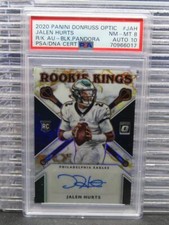 2020 Donruss Optic Jalen Hurts Rookie Kings Black Pandora Auto RC 03/25 PSA 8/10