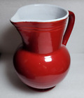 Vase pichet pichet vintage poterie rouge Emile Henry ferme France 64 onces 9 pouces de grand