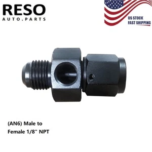 AN6 macho a hembra 1/8" medidor NPT sensor puerto lateral adaptador manguera de combustible montaje - Imagen 1 de 12