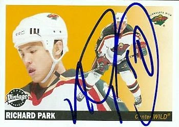 Richard Park autographed Hockey Card (Minnesota Wild) 2002 UD Vintage #123 - Image 1 of 1