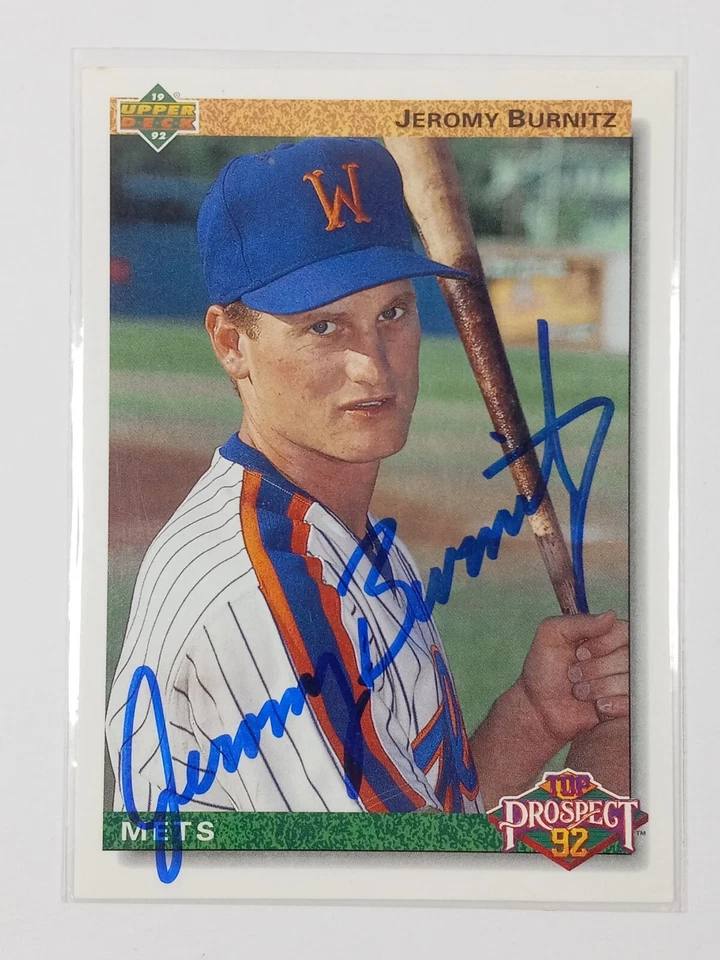 Jeromy Burnitz Signed 1992 Upper Deck #65 Card Auto - Image 1 of 2