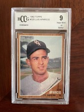 Luis Aparicio Chicago White Sox 1962 Topps #325 Beckett 9