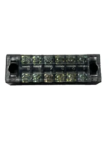 Bloque de terminales estilo barrera de 6 puertos 1 pieza con cubierta transparente - 600V - 15A - Imagen 1 de 2