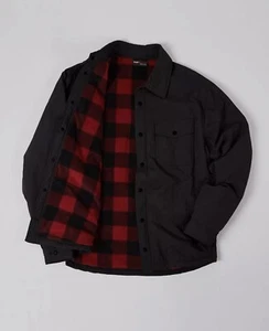 NWT 32 Degrees Heat Men's Commuter Tech Fleece-Lined Shirt Jacket: Black Large - Picture 1 of 7