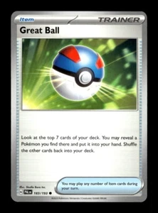Pokemon Paldea Evolved Great Ball 183/193 - Picture 1 of 1