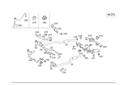 Tubo de escape original Mercedes-Benz 204-490-71-35 Foto 1 de 2