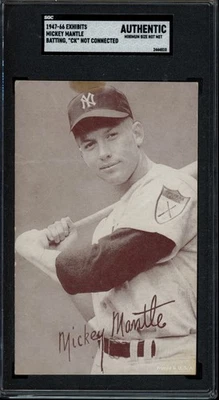 1947-66 Exposiciones - MICKEY MANTLE - SGC Auténtico - Tarjeta de béisbol vintage Foto 1 de 2