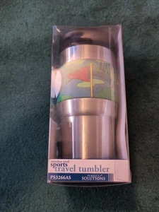New In Package Golf Golfers Travel Mug Sports Stainless Steel - Picture 1 of 4