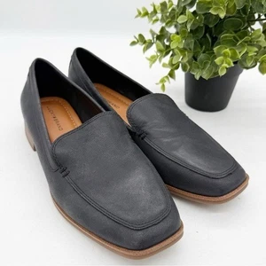 Lucky Brand Laurien schwarze Leder-Loafer mit eckiger Zehenpartie Größe 9 gepolstert NEU - Bild 1 von 13