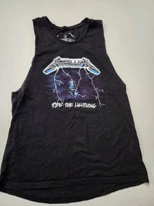 tank crop top Size Womens Large Metallica - Ride the Lightning - Picture 1 of 3