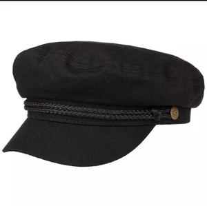 Brixton Unisex Fiddler Cap Black Large Fisherman Hat (Size 7.5) - Picture 1 of 2