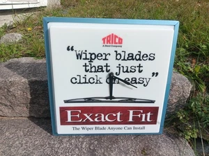 Vintage TRICO Ladenuhr Werbeschild Wischerblätter die EINFACH KLICKEN - Bild 1 von 5