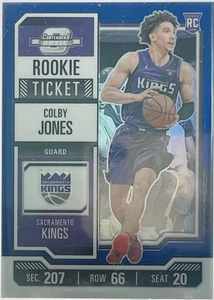 Colby Jones 2023 Contenders Optic Rookie Ticket #13 Blue Prizm /99 (RC,SN,SSP) - Bild 1 von 2