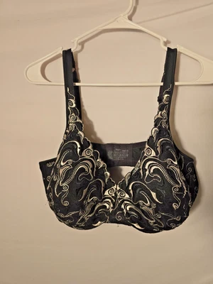 Sujetador con aros Playtex para mujer negro blanco Plus 42DD soporte completo  Foto 1 de 2