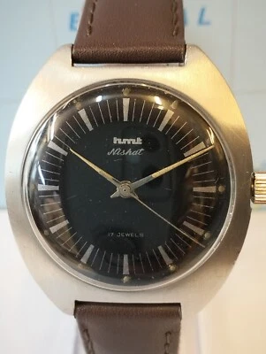 HMT NISHAT 17 JOYAS CUERDA ESFERA NEGRA 030481 INDIA HOMBRE COMPLETO FUNCIONANDO VINTAGE Foto 1 de 4