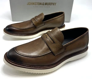 Johnston & Murphy Men's Size 9 M Jameson Penny Loafers Brown Italian - Picture 1 of 5