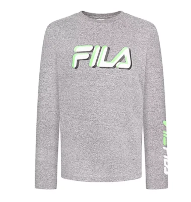 Camiseta gráfica manga larga cuello redondo Fila Big Boys Foto 1 de 4