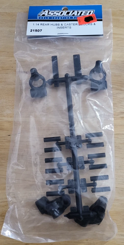 Team Associated #21507 1/14th Rear Hubs & Caster Blocks w/ inserts (NIP) - Image 1 of 1