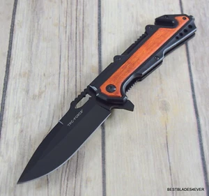 8.25 INCH TAC-FORCE SPRING ASSISTED TACTICAL RESCUE KNIFE WITH POCKET CLIP  - Picture 1 of 7