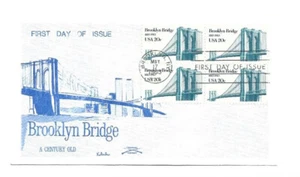2041 Brooklyn Bridge, Colonial, block of 4 FDC - Picture 1 of 1