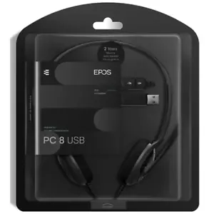 EPOS Sennheiser PC 8 USB Stereo USB Headset, In-Line Volume/Mute Control For PC - Picture 1 of 7