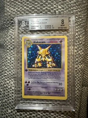Alakazam 1st Edition Shadowless 1999 Base Set 1/102 BGS Could Be PSA 9  - Image 1 of 4