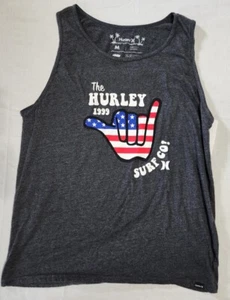 Hurley Men's Everyday Washed Shaka Stripes USA Tank Size Medium - Picture 1 of 2