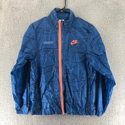 Nike Men’s Size S Air Jacket Water Resistant Blue Orange Lightweight DN2112-407 - Image 1 of 4