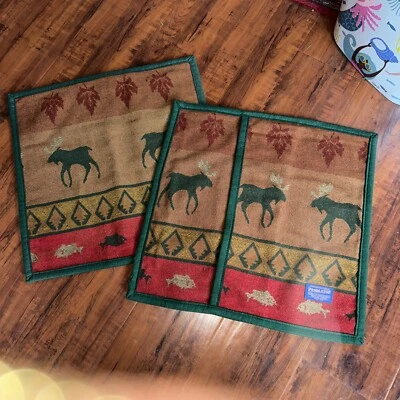 Set Of 2 Pendleton Wool 16” Pillow Covers With Moose Shams Lodge Cabin - Image 1 of 4