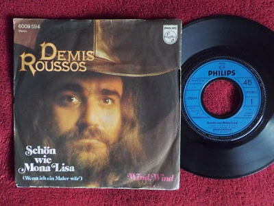Demis Roussos - Schön wie Mona Lisa / Wind, Wind    klasse German Philips 45  - Bild 1 von 2