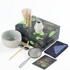 Japanese Tea Set (7pcs) Matcha Whisk Set Matcha Bowl with Pouring Spout Bambo...