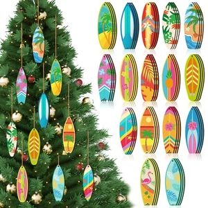 36 Pcs Christmas Wood Hanging Ornaments Christmas Ornaments for Tree Christma... - Picture 1 of 8