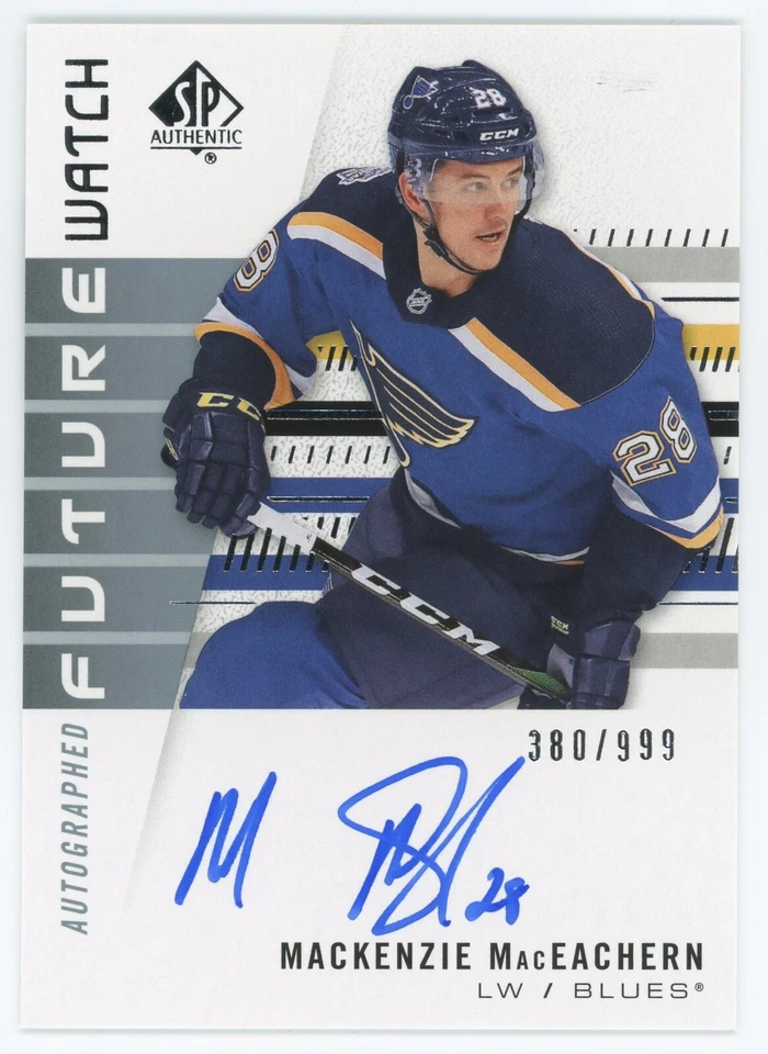 2019-20 UD SP Authentic Mackenzie MacEachern Future Watch Auto /999 Rookie #157 - Image 1 of 1