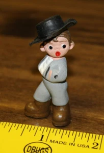 Vintage Spanish Mud Doll Boy in hat Hand painted - Picture 1 of 3