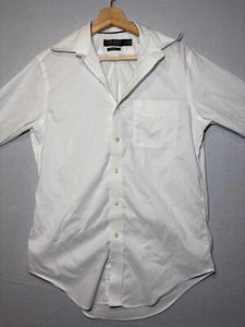 Ralph Lauren Mens Sz 14.5 32/33 White Button Front Green Label Dress Shirt - Picture 1 of 5