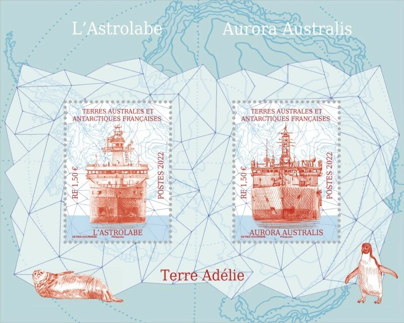 fsat 2022 taaf antarctic ASTROLABE AURORA AUSTRALIS adelie boat ship navire ms2v - Image 1 of 1