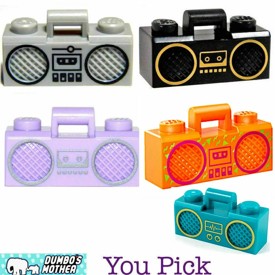 Lego Radio Stereo Boom Box Music Cassette Player Black Light Gray Minifigure NEW - Image 1 of 1