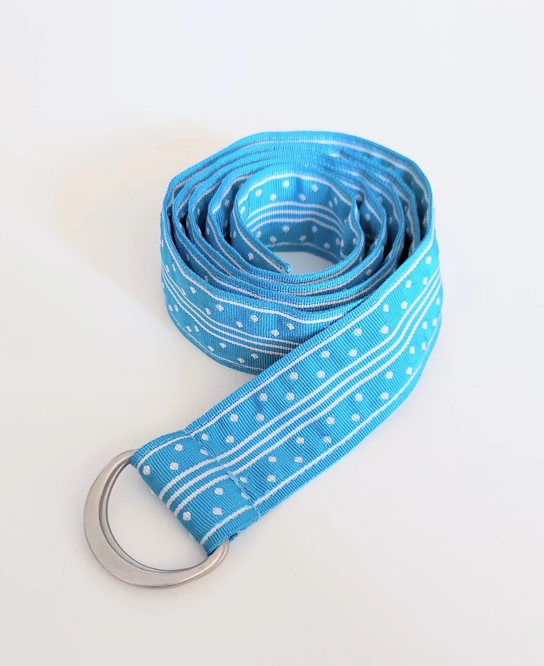 L.L. Cinturón Bean Mujer Poliéster D Anillo Azul Blanco Talla 12 Regular 46 in" De Colección Foto 1 de 4