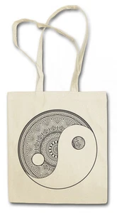 MANDALA YIN YANG SHOPPER EINKAUFSTASCHE Yantra Hinduismus Buddhismus Hindu Shiva - Bild 1 von 1