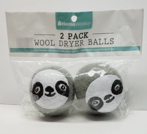 HomeWorks 2er Pack Wolltrocknerbälle umweltfreundlich - Waschbär - Bild 1 von 2