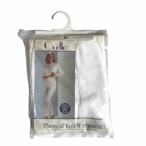 Nuevo con etiquetas Pantalón Capa Base Ocello Vintage Años 70 80 Talla M Tejido Térmico Mujeres Blanco - Imagen 1 de 6