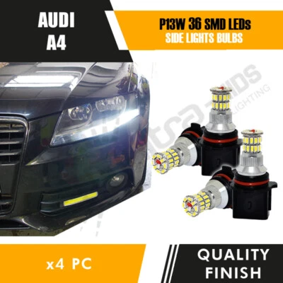 4 x P13w 36 SMD LEDS AUDI A4 B8 DRL DAYTIME RUNNING LIGHTS WHITE BRIGHT KIT - Image 1 of 2