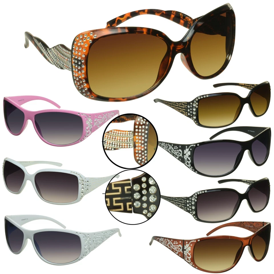 Women Fashion Designer Sunglasses Ladies Rhinestone Fashion Glasses PARTY BEACH - Image 1 of 1